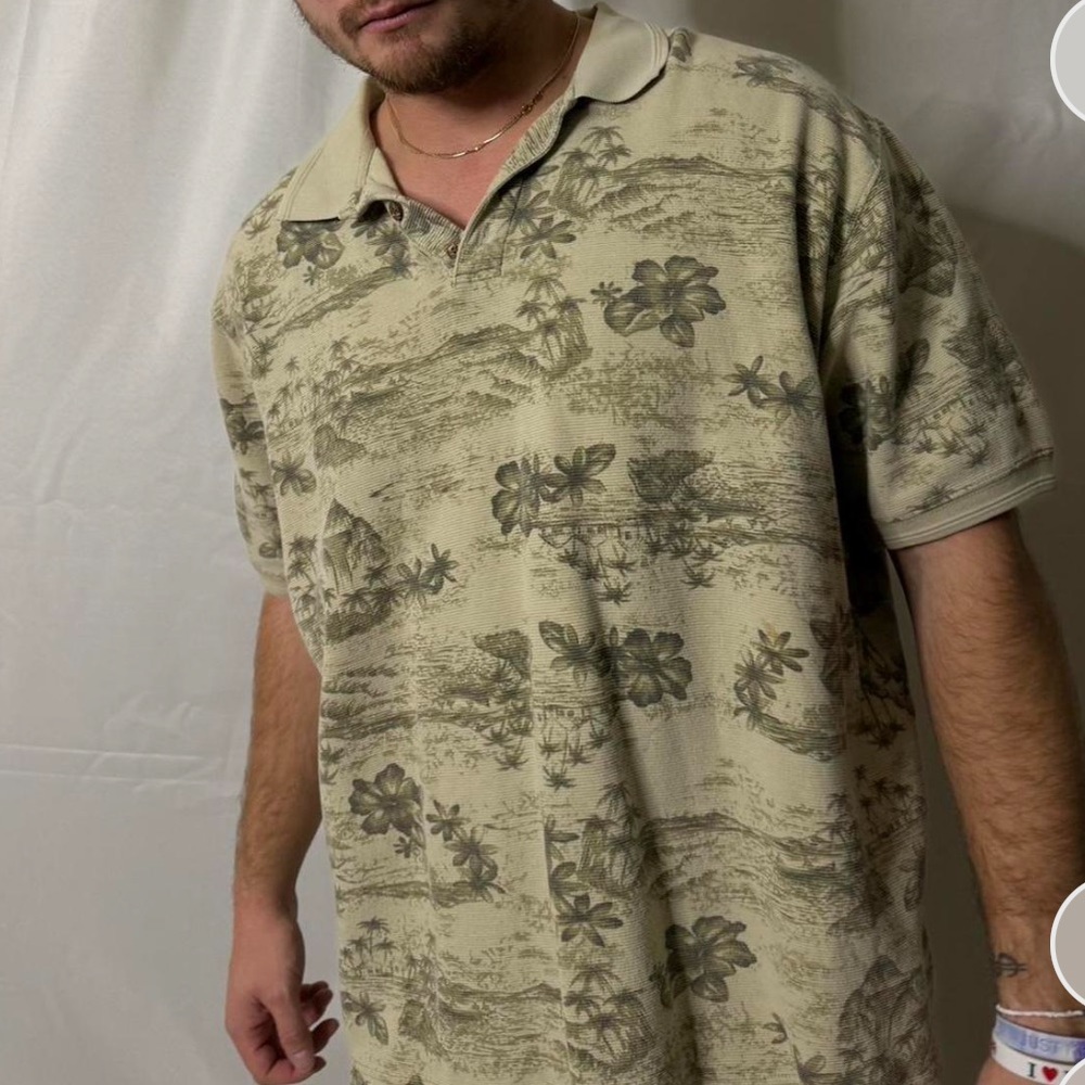 Vintage Hawaiian ribbed polo